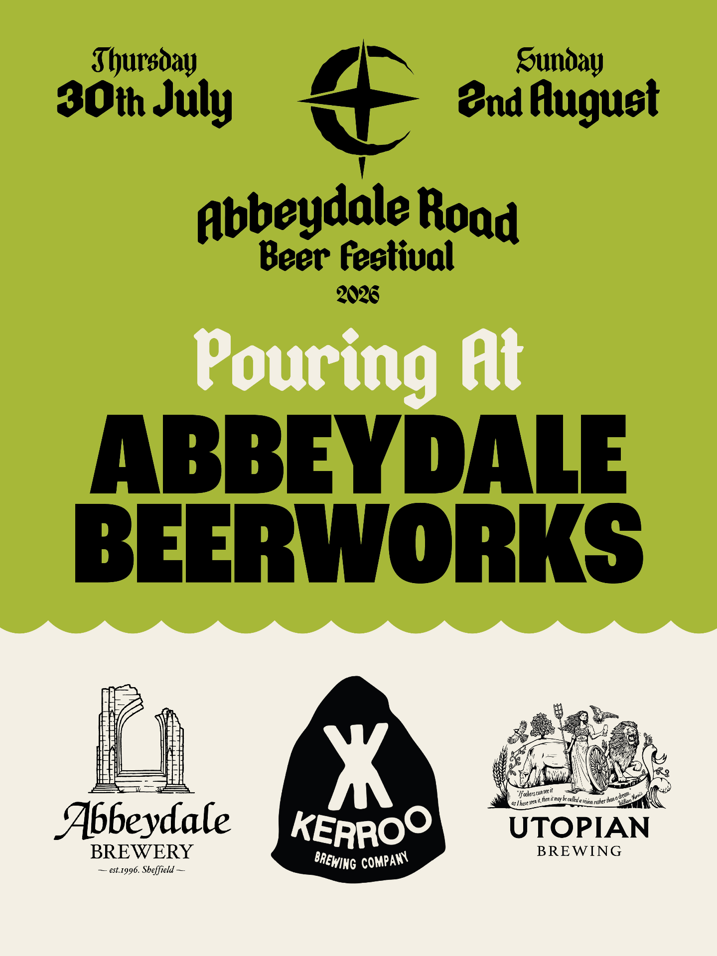 Pouring at Abbeydale Beerworks — Mila K poster